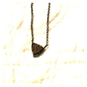 Kendra Scott black chain triangle pendant necklace